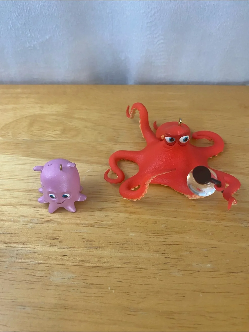 Hallmark Disney Finding Nemo Hank Octopus (2016) and Pearl (2006) Ornaments